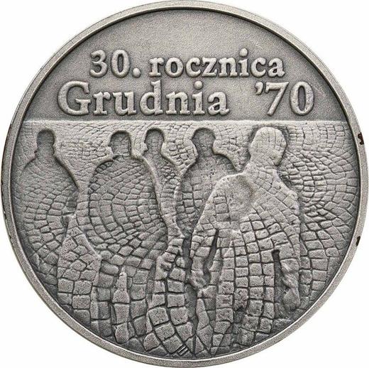 Reverse 10 Zlotych 2000 MW ET "30th Anniversary - December Events in 1970" - Silver Coin Value - Poland, III Republic after denomination