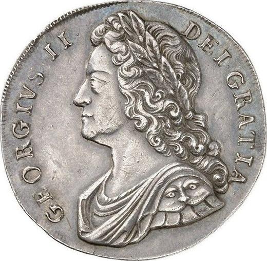 Obverse Crown 1732 "Young Head" - Silver Coin Value - United Kingdom, George II