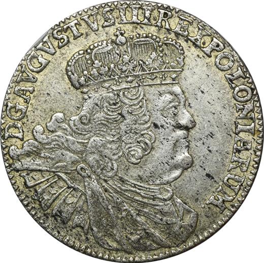 Obverse 2 Zlote (8 Groszy) 1761 EC ""8 GR"" - Silver Coin Value - Poland, Augustus III