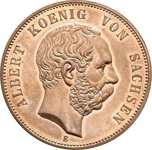 Obverse 5 Mark 1889 E "Saxony" 800 years of House Wettin Copper Pattern -  Coin Value - Germany, German Empire
