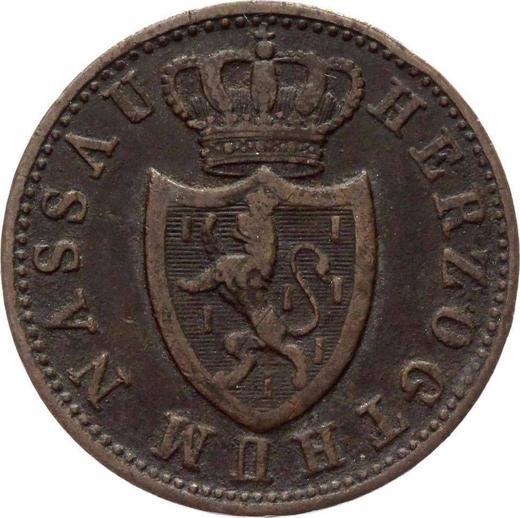 Avers Kreuzer 1832 "Typ 1830-1838" - Münze Wert - Nassau, Wilhelm