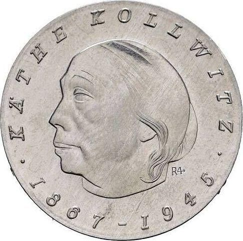 Obverse 10 Mark 1967 "Kollwitz" Aluminum One-sided strike -  Coin Value - Germany, GDR