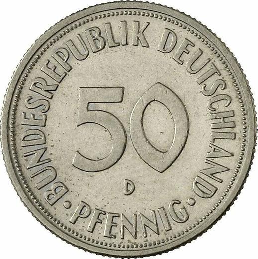 Obverse 50 Pfennig 1970 D - Coin Value - Germany, FRG