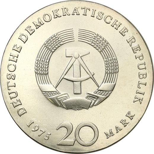 Reverse 20 Mark 1975 "Johann Sebastian Bach" - Silver Coin Value - Germany, GDR