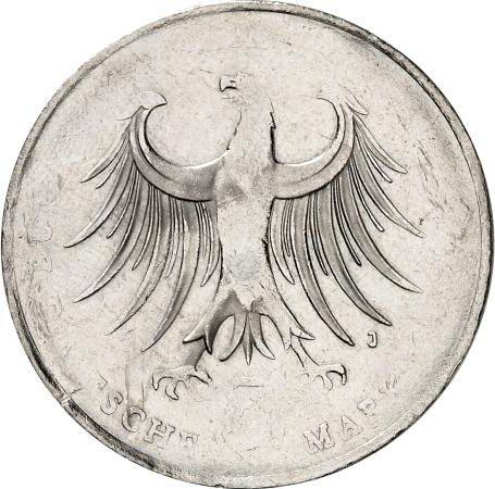 Revers 5 Mark 1984 J "Mendelssohn" Dünnen Schrötling - Münze Wert - Deutschland, BRD