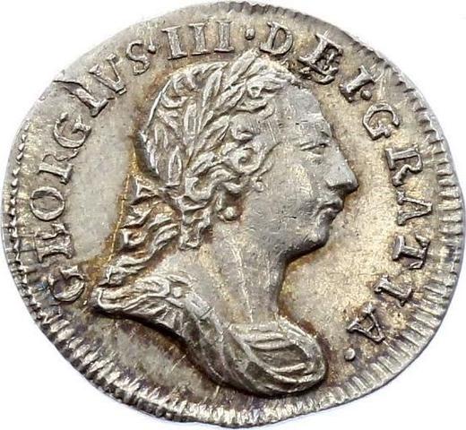 Anverso 2 peniques 1780 - valor de la moneda de plata - Gran Bretaña, Jorge III