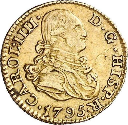 Obverse 1/2 Escudo 1795 M MF - Gold Coin Value - Spain, Charles IV