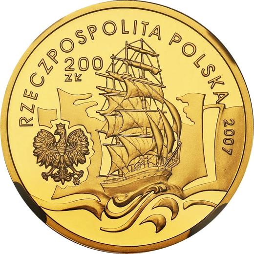 Аверс монеты - 200 злотых 2007 года MW RK "150 лет со дня рождения Конрада Коженeвского" - цена золотой монеты - Польша, III Республика после деноминации