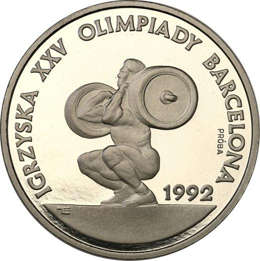 Reverse Pattern 200000 Zlotych 1991 MW ET "XXV Summer Olympic Games - Barcelona 1992" Nickel -  Coin Value - Poland, III Republic before denomination