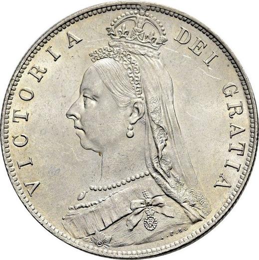 Obverse Halfcrown 1891 JEB "Jubilee Head" - Silver Coin Value - United Kingdom, Victoria