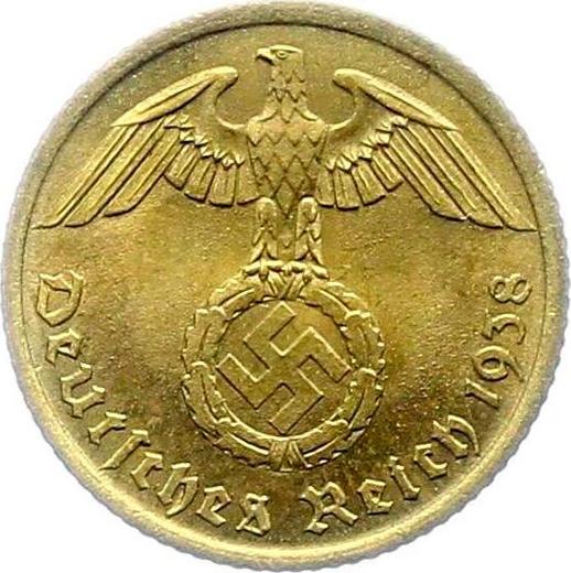 Reverse 10 Reichspfennig 1938 A "Type 1936-1939" -  Coin Value - Germany, Third Reich