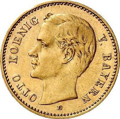 Anverso 10 marcos 1911 D "Bavaria" - valor de la moneda de oro - Alemania, Imperio alemán