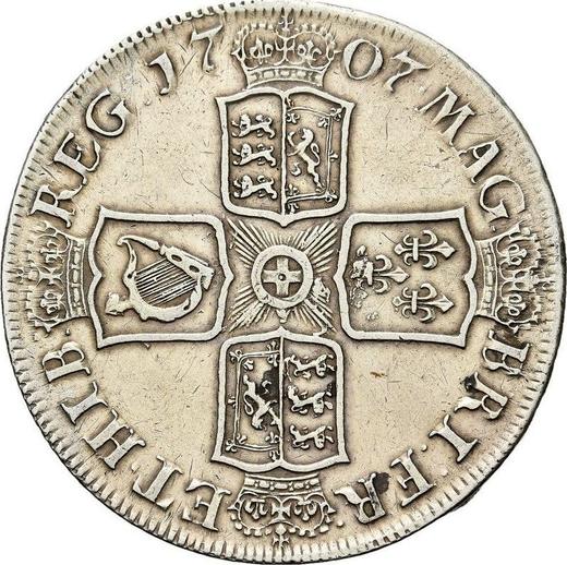 Rewers monety - 1 korona 1707 E "Drugi typ portretu" Po unii - cena srebrnej monety - Wielka Brytania, Anna