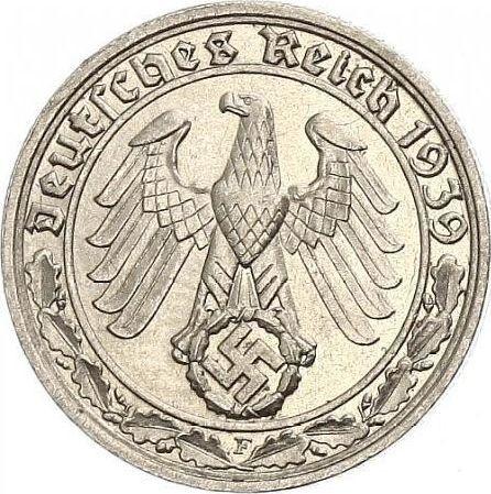 Reverse 50 Reichspfennig 1939 F "Type 1938-1939" -  Coin Value - Germany, Third Reich
