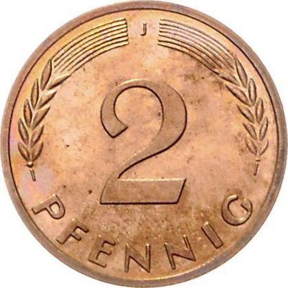Obverse 2 Pfennig 1967 J "Type 1950-1969" -  Coin Value - Germany, FRG