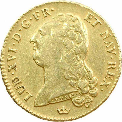Avers Doppelter Louis d'or 1790 M - Goldmünze Wert - Frankreich, Ludwig XVI