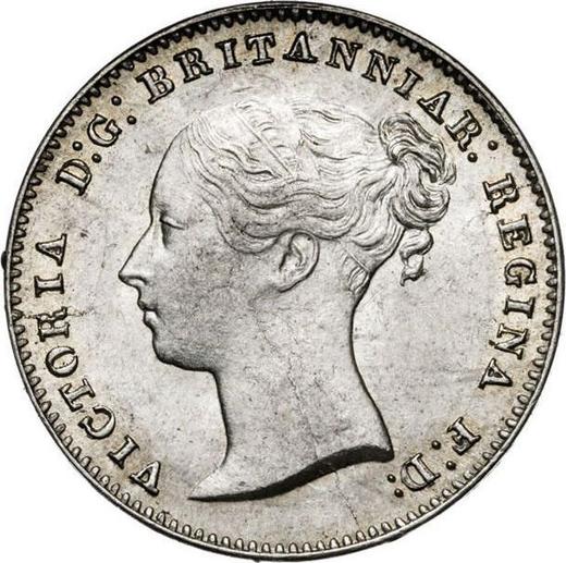 Obverse Threepence 1858 - Silver Coin Value - United Kingdom, Victoria