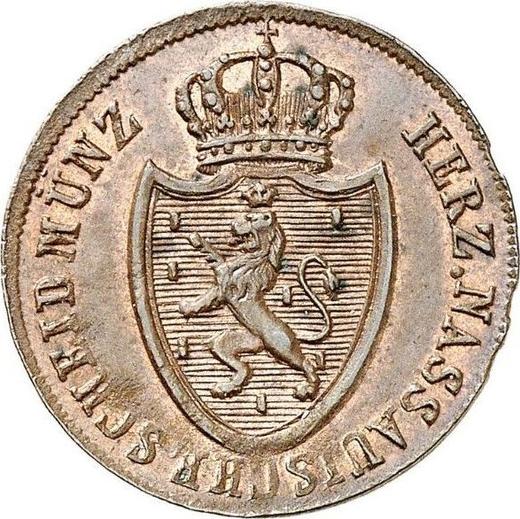 Anverso Medio kreuzer 1813 L - valor de la moneda  - Nassau, Federico Augusto