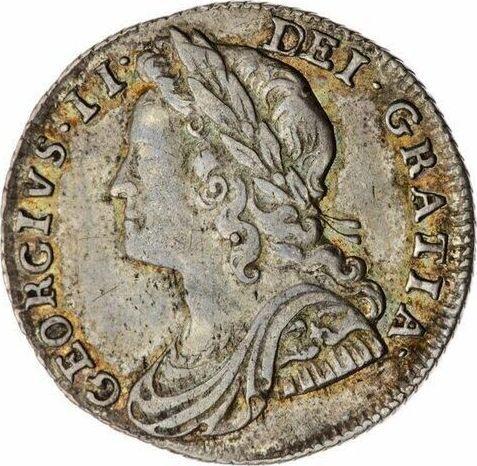 Obverse Sixpence 1734 "Young Head" - Silver Coin Value - United Kingdom, George II