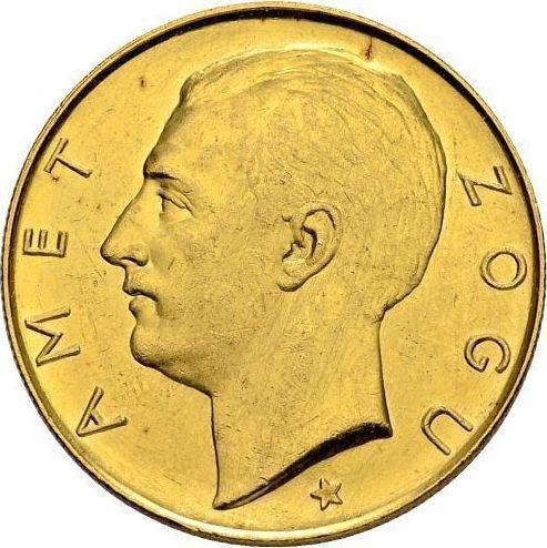 Obverse Pattern 100 Franga Ari 1927 R PROVA One star - Gold Coin Value - Albania, Ahmet Zogu