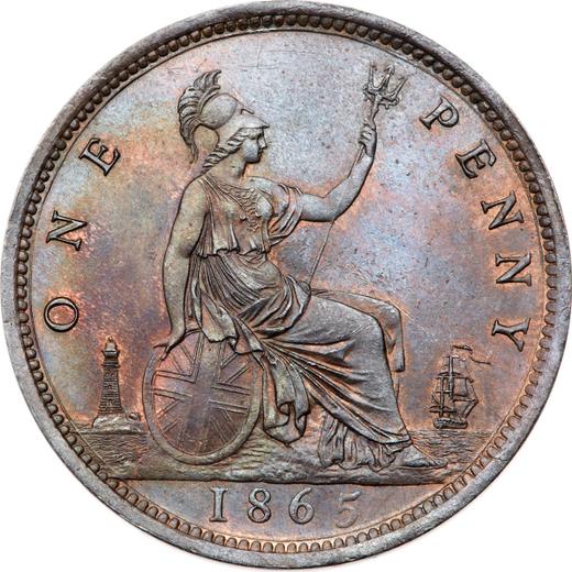 Reverse Penny 1865 "Type 1860-1894" -  Coin Value - United Kingdom, Victoria