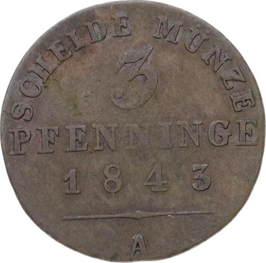 Reverse 3 Pfennig 1843 A - Coin Value - Prussia, Frederick William IV