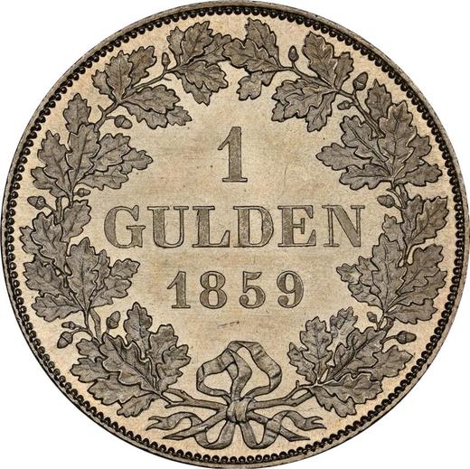 Reverse Gulden 1859 - Silver Coin Value - Frankfurt am Main, Free City