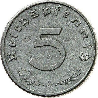 Avers 5 Reichspfennig 1944 A "Typ 1940-1944" - Münze Wert - Deutschland, Drittes Reich