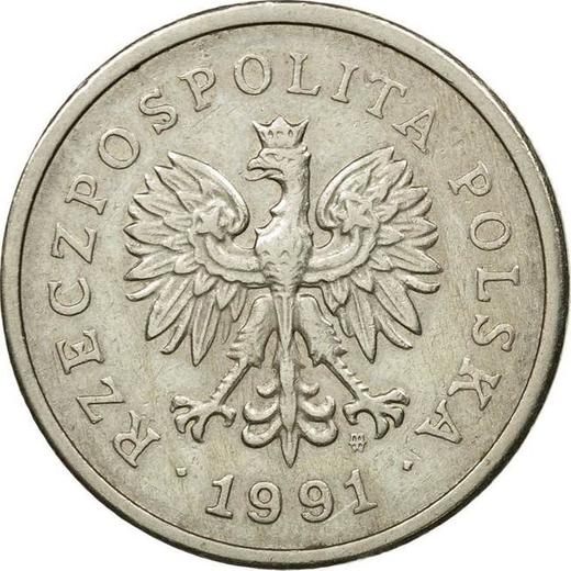 Obverse 1 Zloty 1991 MW -  Coin Value - Poland, III Republic after denomination