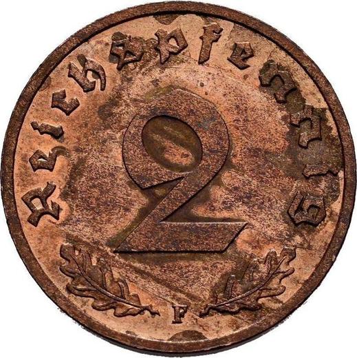 Obverse 2 Reichspfennig 1939 F "Type 1936-1940" -  Coin Value - Germany, Third Reich