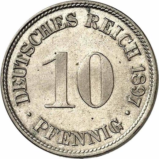Obverse 10 Pfennig 1897 G "Type 1890-1916" -  Coin Value - Germany, German Empire