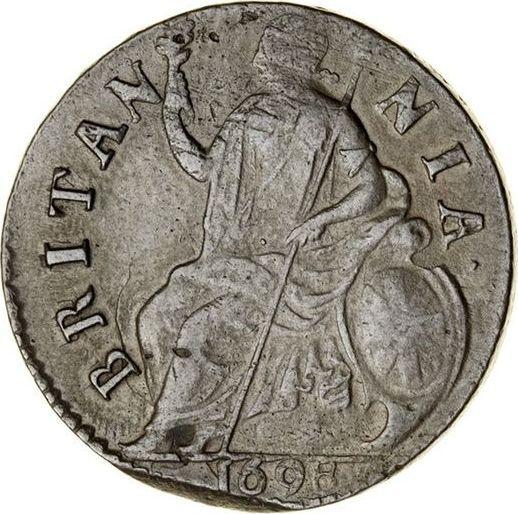 Reverse Halfpenny 1698 Date in exergue -  Coin Value - United Kingdom, William III