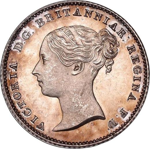 Аверс монеты - 4 пенса (1 Грот) 1862 года "Тип 1837-1862" - цена серебряной монеты - Великобритания, Виктория