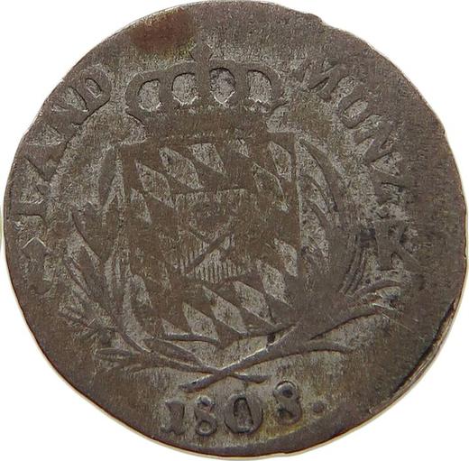 Reverse Kreuzer 1808 - Silver Coin Value - Bavaria, Maximilian I
