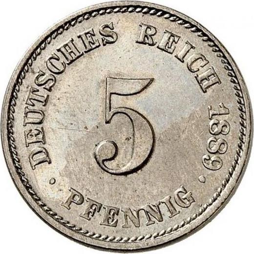 Obverse 5 Pfennig 1889 E "Type 1874-1889" - Coin Value - Germany, German Empire