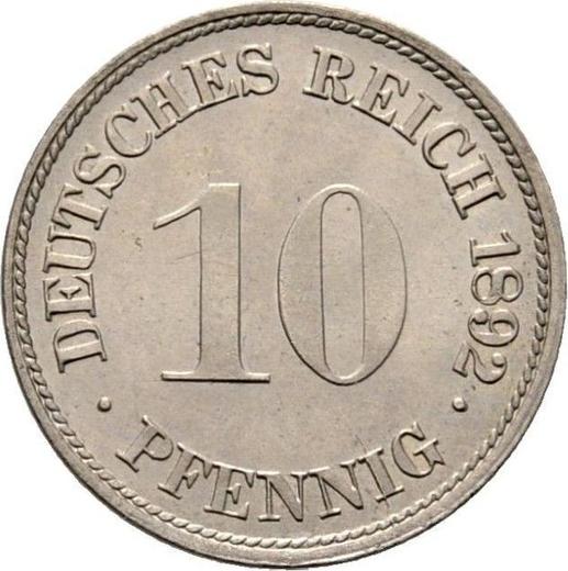 Obverse 10 Pfennig 1892 F "Type 1890-1916" - Coin Value - Germany, German Empire