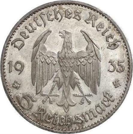 Revers 5 Reichsmark 1934 D "Garnisonskirche ohne Datum" - Silbermünze Wert - Deutschland, Drittes Reich
