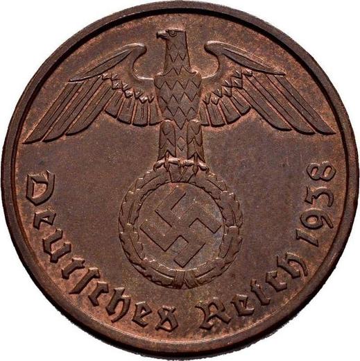 Reverse 2 Reichspfennig 1938 A "Type 1936-1940" -  Coin Value - Germany, Third Reich