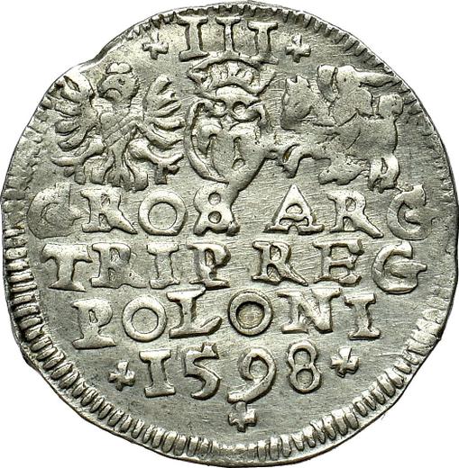 Reverse 3 Groszy (Trojak) 1598 "Lublin Mint" - Silver Coin Value - Poland, Sigismund III Vasa