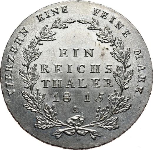 Reverse Thaler 1815 A - Silver Coin Value - Prussia, Frederick William III