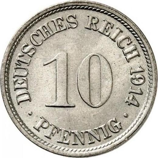 Obverse 10 Pfennig 1914 F "Type 1890-1916" - Coin Value - Germany, German Empire
