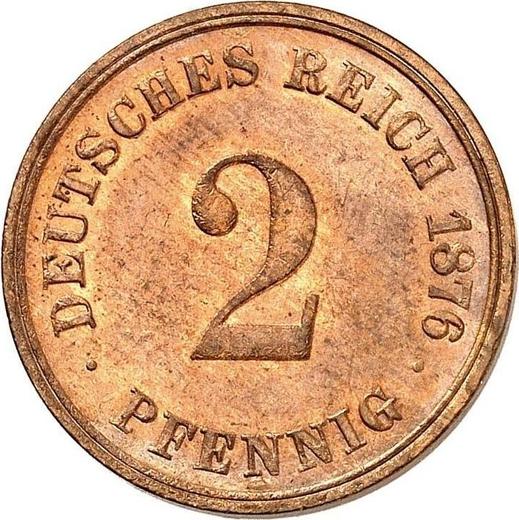 Obverse 2 Pfennig 1876 D "Type 1873-1877" - Coin Value - Germany, German Empire