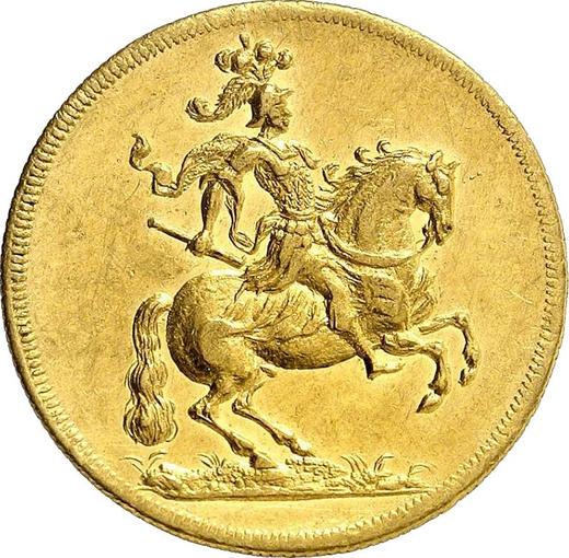 Awers monety - Dwudukat 1697 "Koronacja" - cena złotej monety - Polska, August II Mocny