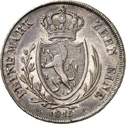 Reverso Tálero 1815 CT L "Tipo 1809-1815" - valor de la moneda de plata - Nassau, Federico Guillermo