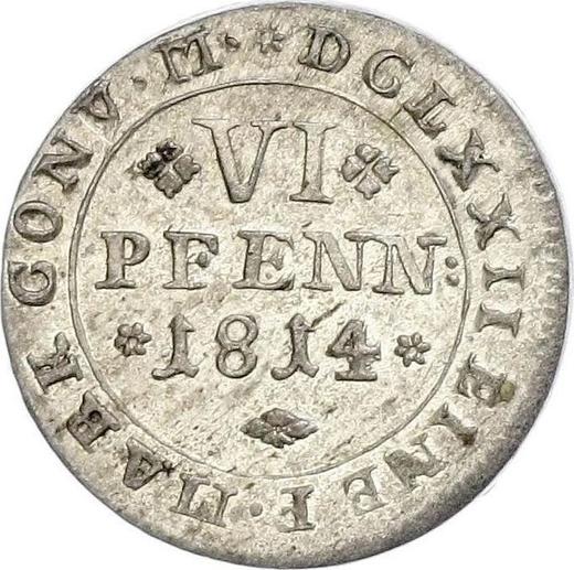 Reverse 6 Pfennig 1814 MC - Silver Coin Value - Brunswick-Wolfenbüttel, Frederick William