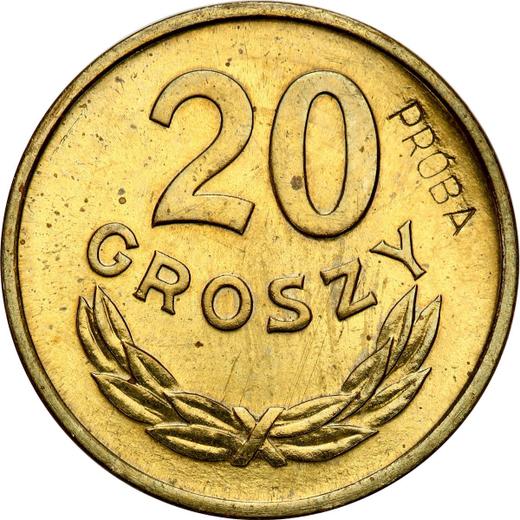 Reverse Pattern 20 Groszy 1949 Brass -  Coin Value - Poland, Peoples Republic