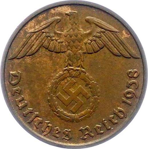 Reverse 2 Reichspfennig 1938 D "Type 1936-1940" -  Coin Value - Germany, Third Reich