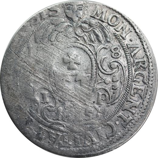Reverse Ort (18 Groszy) 1665 IP "Elbing" - Silver Coin Value - Poland, John II Casimir