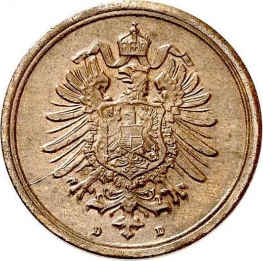 Reverse 1 Pfennig 1886 D "Type 1873-1889" - Coin Value - Germany, German Empire