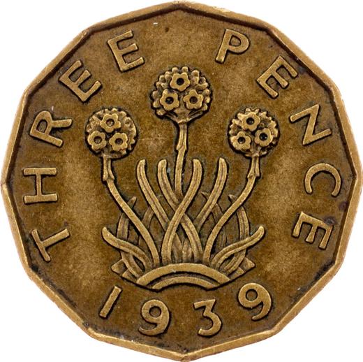 Reverse Threepence 1939 HP "Type 1937-1948" -  Coin Value - United Kingdom, George VI
